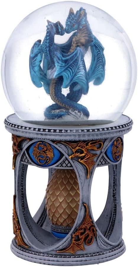 Nemesis Now Anne Stoke Dragon Heart Snow Globe Shaker, Polyresin, Gold, 18.5cm