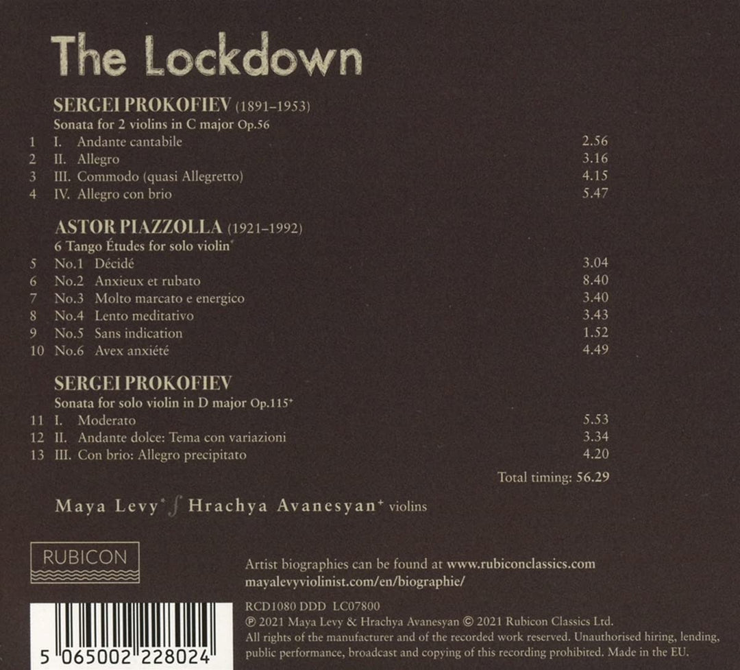 Maya Levy/Hrachya Avanesyan: The Lockdown [Audio CD]