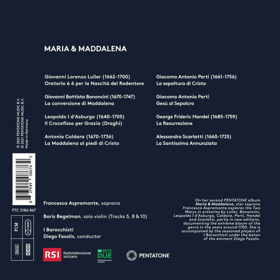 Maria & Maddalena [Audio CD]