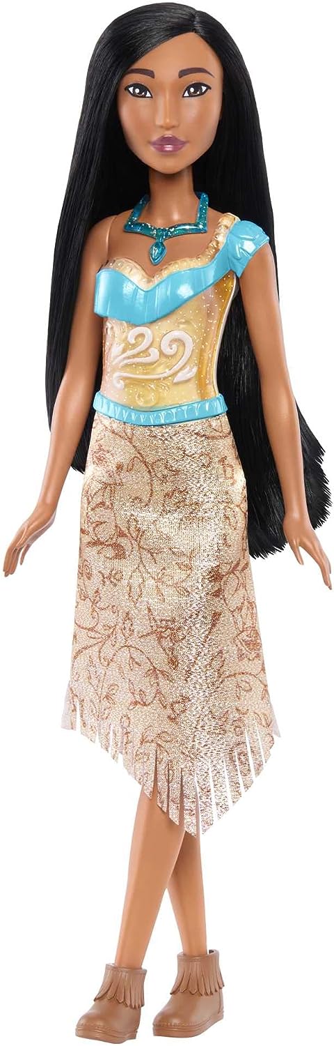 Disney Princess Toys, Pocahontas Posable Fashion Doll with Sparkling Clothing and Accessories