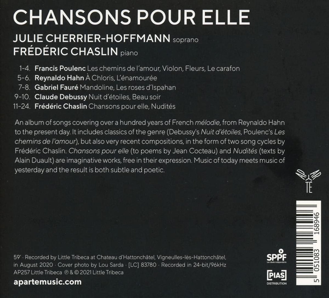 Cherrier-Hoffmann, Julie - Julie Cherrier-Hoffmann/Frédéric Chaslin: Chansons Pour Elle [Audio CD]