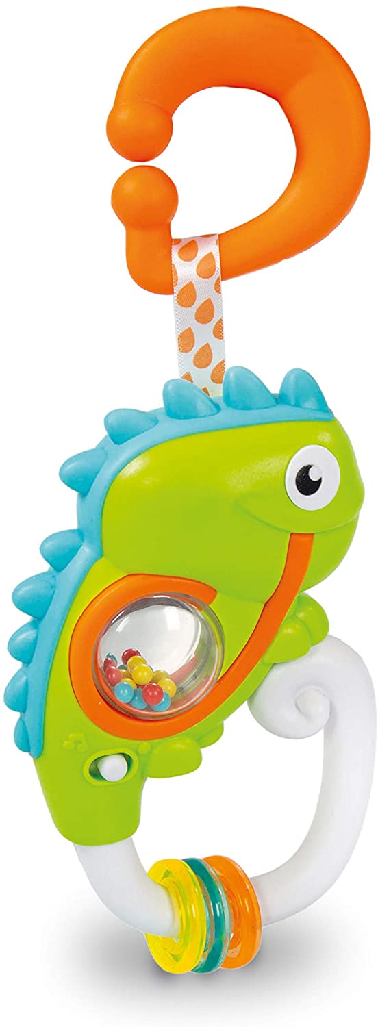Baby Clementoni - 17332 - Interactive Chameleon Rattle - Early Childhood Game With Melodies And Sound Effects, Baby 3 - 36 Months