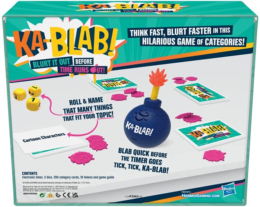 Hasbro Gaming Ka-Blab! Game for Families, Teens and Children Aged 10 and Up, Family-Friendly Party Game for 2-6 Players