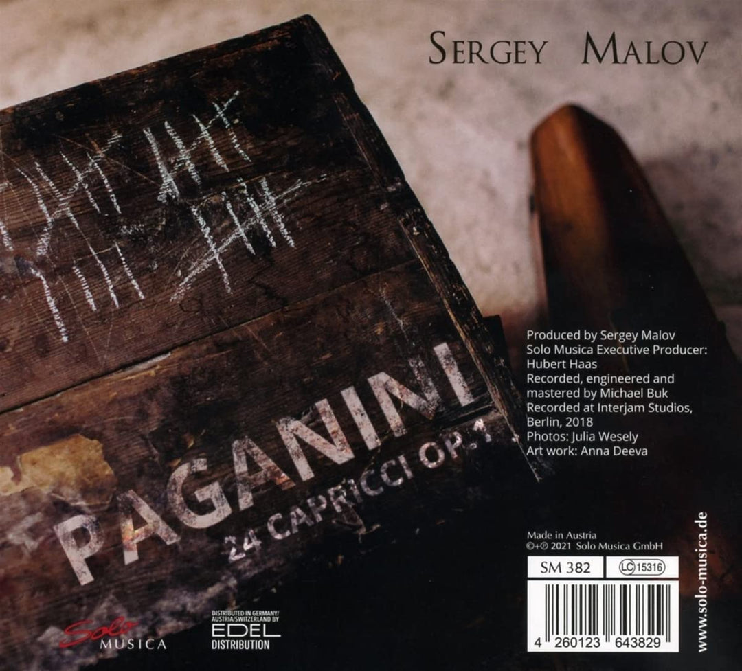 Sergey Malov - Paganini: 24 Capricci Op.1 [Sergey Malov] [Solo Musica: SM382] [Audio CD]