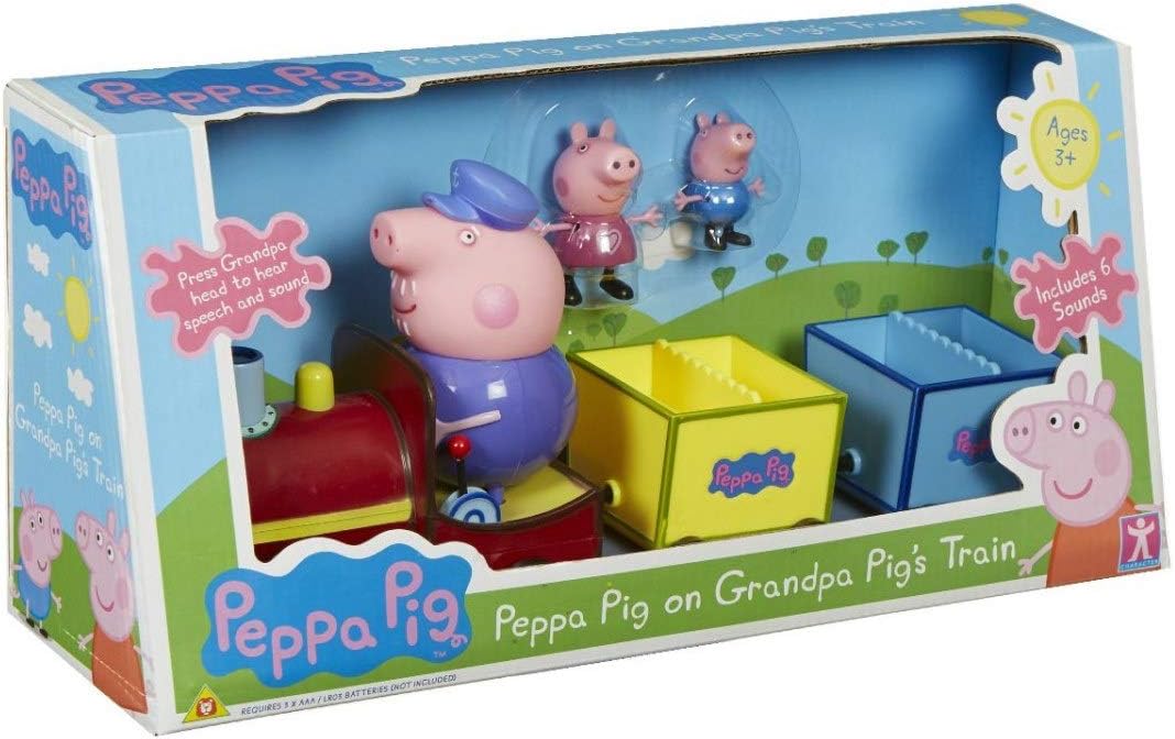 Tm Toys 5034 Peppa Pig's train with 2 carriages, multicoloured