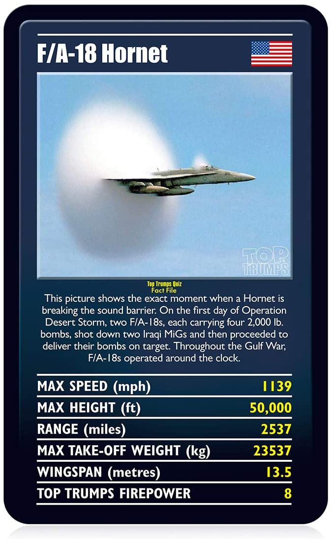 Ultimate Military Jets Top Trumps Card Game