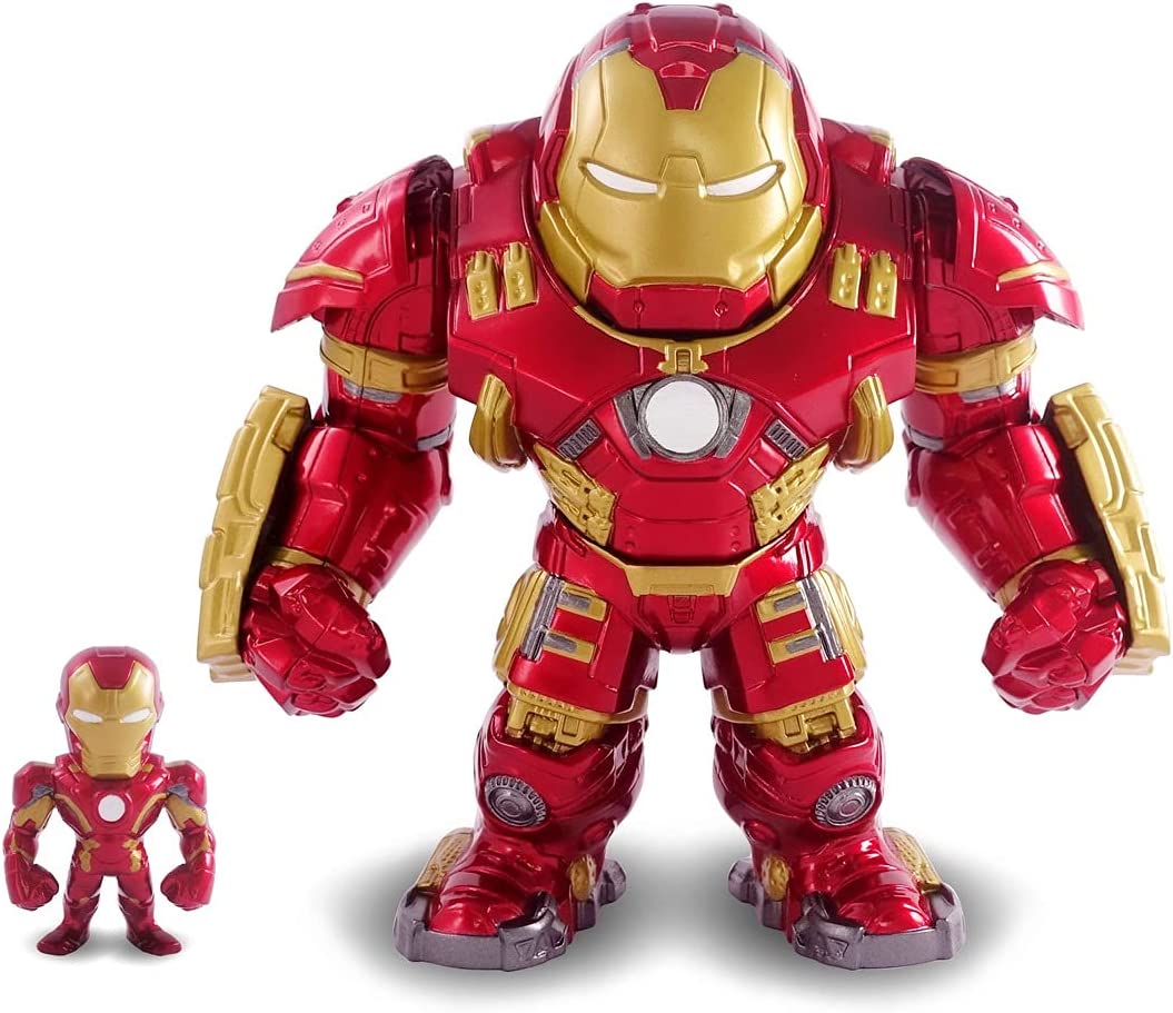 Jada Marvel Hulkbuster Armour with Iron Man Die-Cast Figure - 6 Inch Metallic Action Figure 1