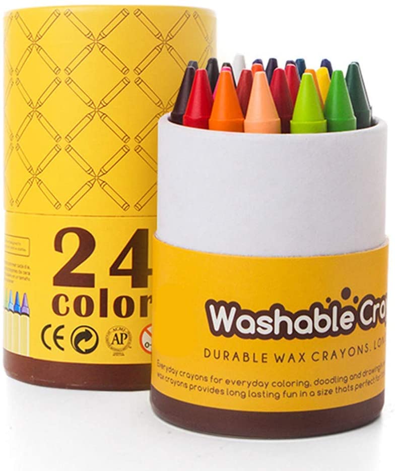 Pot Melo JA90411 Crayons 24 Couleurs Crayons Lavables