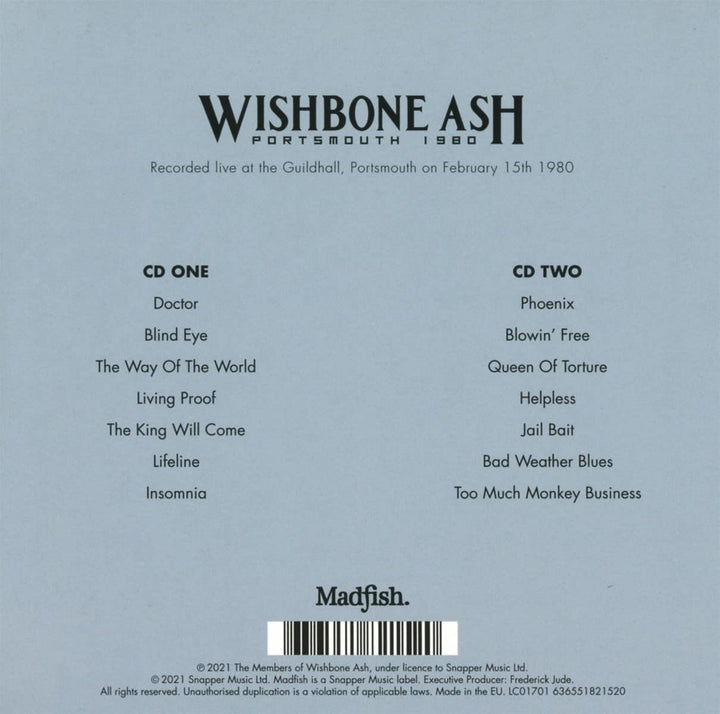 Wishbone Ash - Portsmouth 1980 ( 2 CD Digipack ) [Audio CD]
