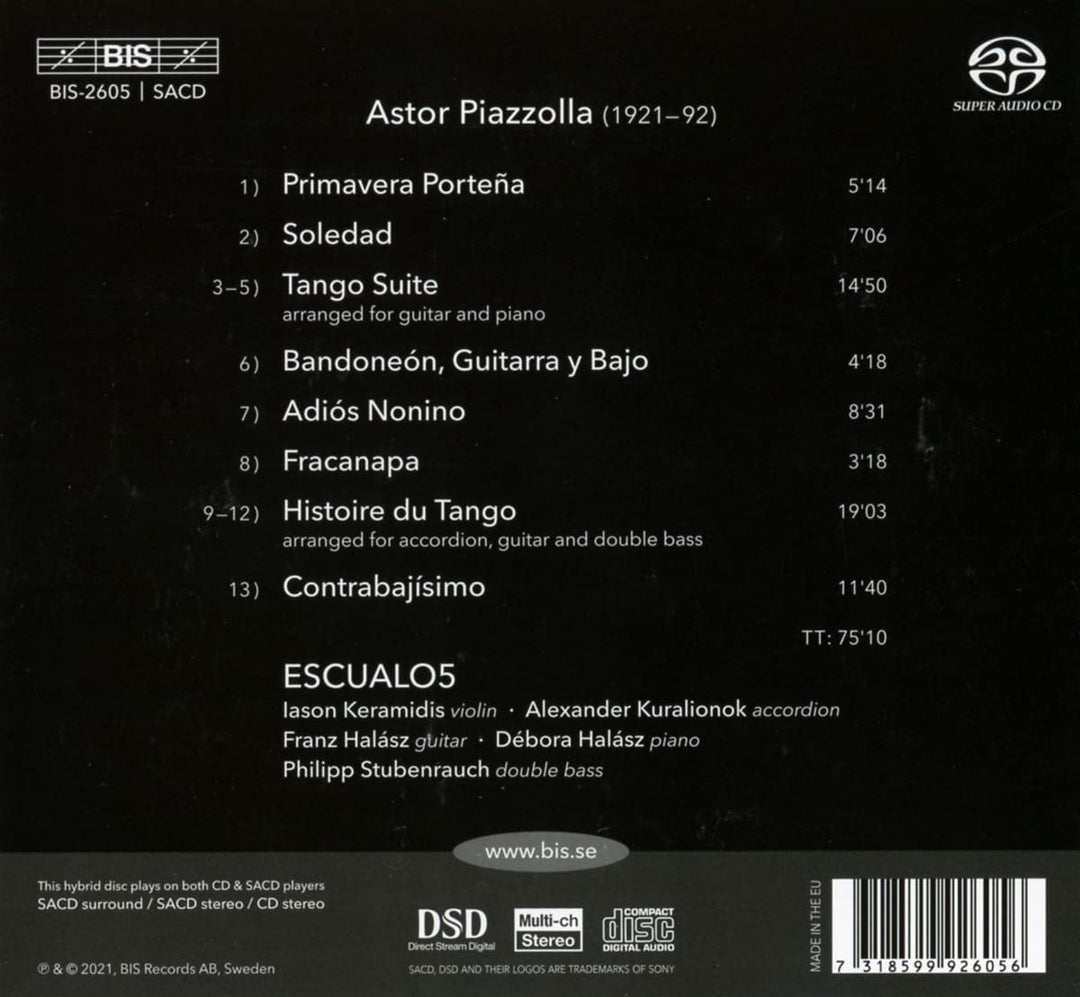 ESCUALO5 - Piazzolla: Escualo5 [ESCUALO5] [Bis: BIS2605] [Audio CD]