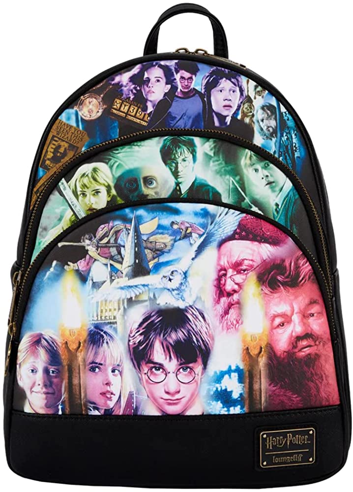 Loungefly Harry Potter Trilogy Triple Pocket Mini Backpack