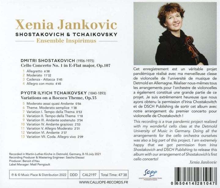 Shostakovich Cello Concert No 1 in E-flat major op 103, Tchaikvisky Rococo Varia [Audio CD]