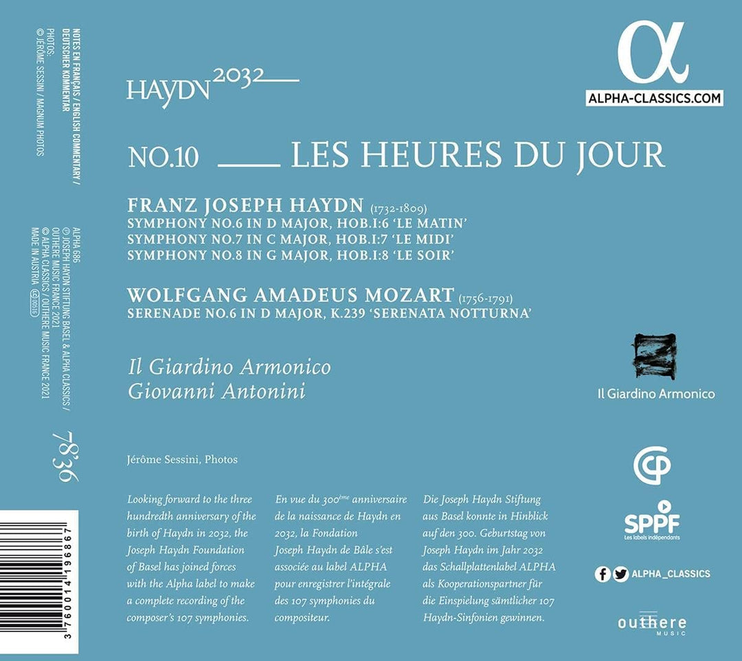 Haydn 2032, Vol. 10: Les heures du jour [Audio CD]