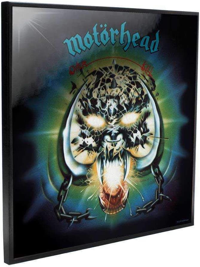 Nemesis Now Motorhead Overkill Crystal Clear Picture 32cm, Black
