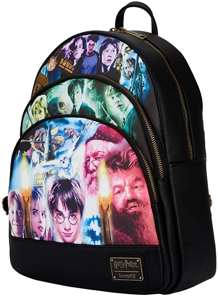 Loungefly Harry Potter Trilogy Triple Pocket Mini Backpack