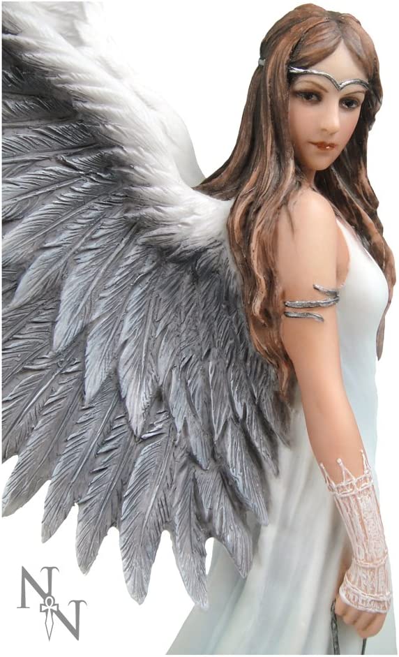 Nemesis Now Spirit Guide Anne Stokes Angel Figurine, White, 24cm, Resin