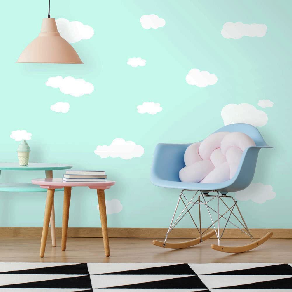 RoomMates Repositionable Childrens Wall Stickers White Clouds