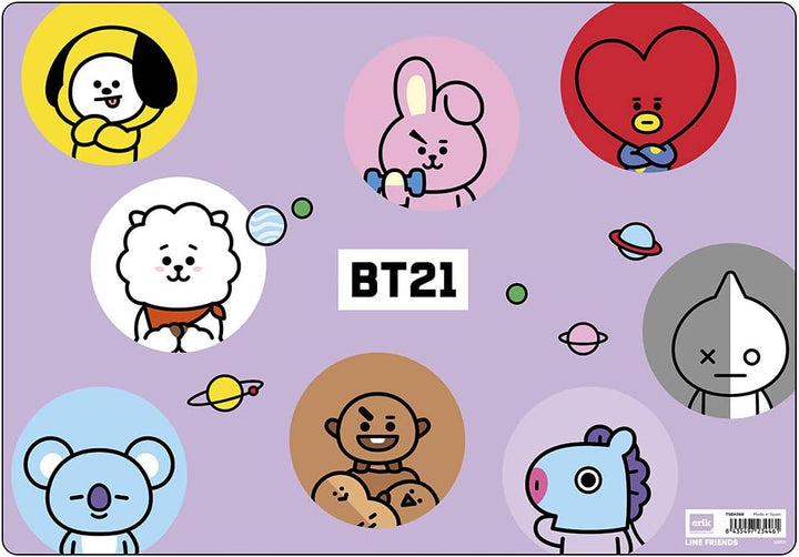 Grupo Erik BT21 Official Merchandise Desk Mat | Desk Decor | Desk Protector Mat