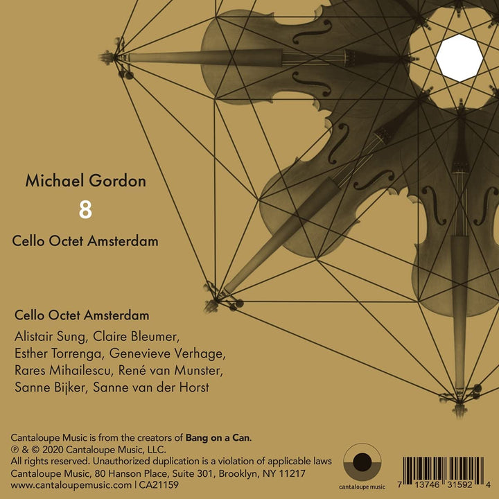 Cello Octet Amsterdam - Gordon: 8 [Cello Octet Amsterdam] [Cantaloupe Music: CA21159] [Audio CD]