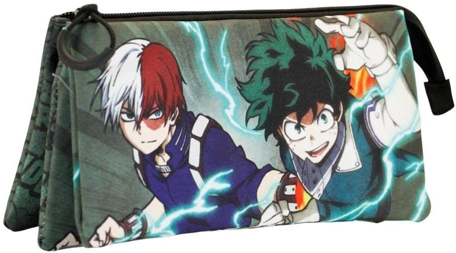 My Hero Academia Battle-Fan Triple Pencil Case, Military Green