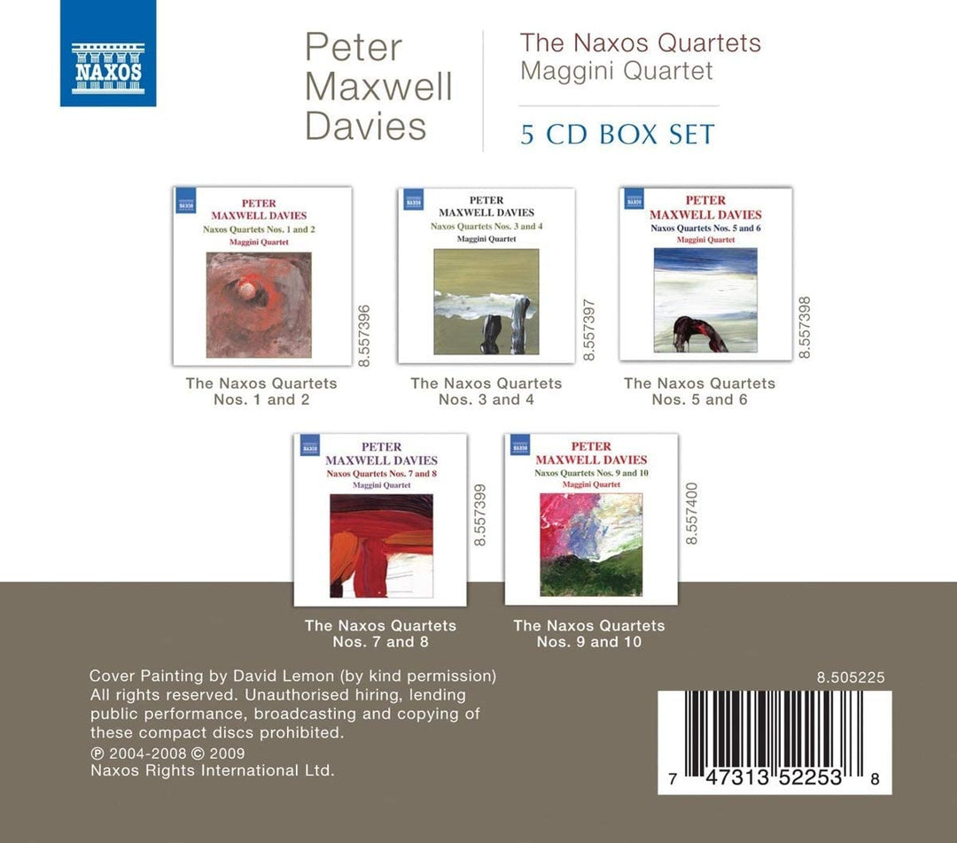 Maggini Quartet - Maxwell Davies: Naxos Quartets [Audio CD]