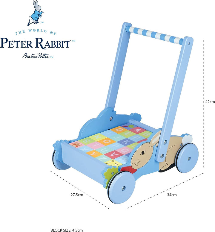 Orange Tree Toys Peter Rabbit Block Trolley for 12 Months +