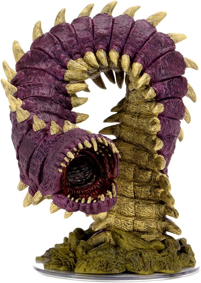 Wiz Kids | D&D Icons of the Realms Miniatures: Fangs and Talons- Purple Worm Premium Set