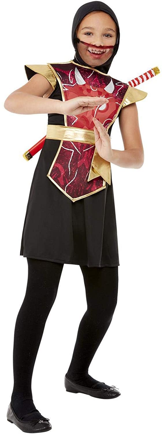 Smiffys Girl's Smiffys Ninja Warrior Costume Smiffys Ninja Warrior Costume Age 10-12