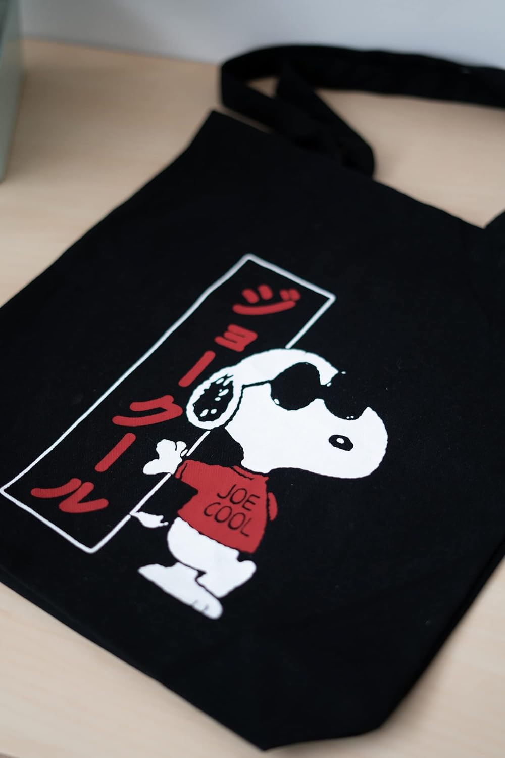 Grupo Erik, L,MARE0135 Official Snoopy Tote Bag: Joe Cool - Cotton Shopping Bag