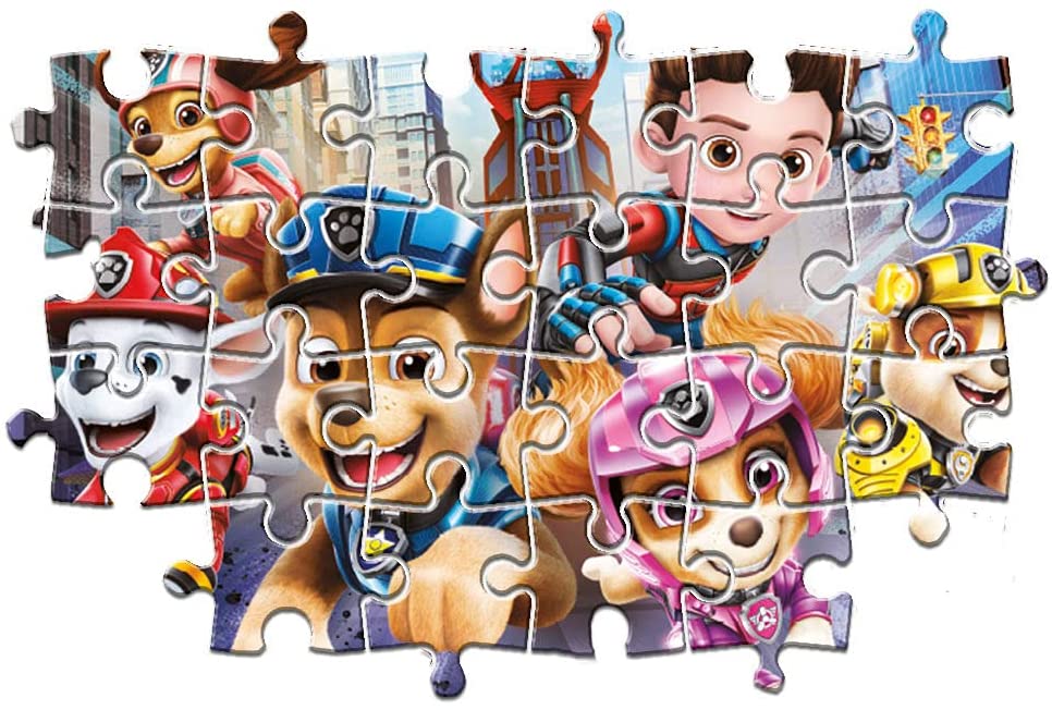 Clementoni 24222 Supercolor Paw Patrol The Movie-24 Maxi Pieces-Jigsaw Kids Age