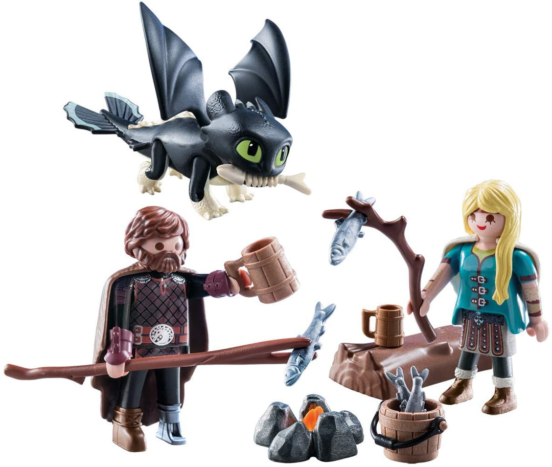 Playmobil 70040 DreamWorks Dragons, Hiccup and Astrid with Baby Dragon