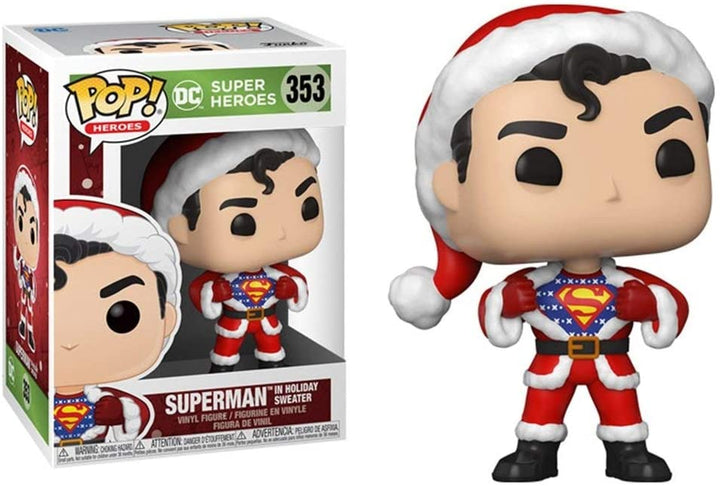 Dc Super Heroes Superman en pull de vacances Funko 50651 Pop! Vinyle #353