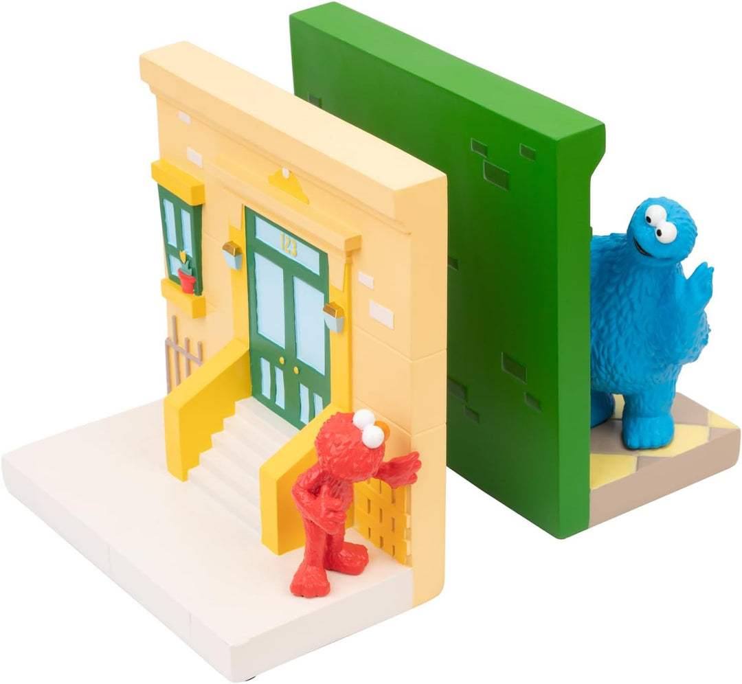 Grupo Erik Sesame Street Bookends | 6.5 x 5.9 x 3.4 inches - Bookends For Shelves | Kids Room