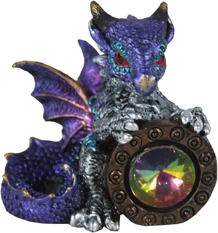 Nemesis Now Dragon's Reward Set of 4 5.5cm Figurines, Resin, Multi-Coloured, One