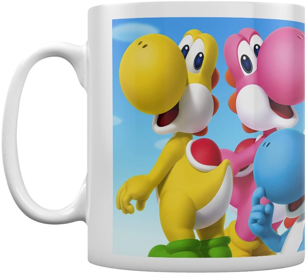 Super Mario MG24480 Pyramid International "Super Mario (Yoshi)" Official Boxed Ceramic Coffee/Tea Mug, Multi-Colour, 11 oz/315 ml