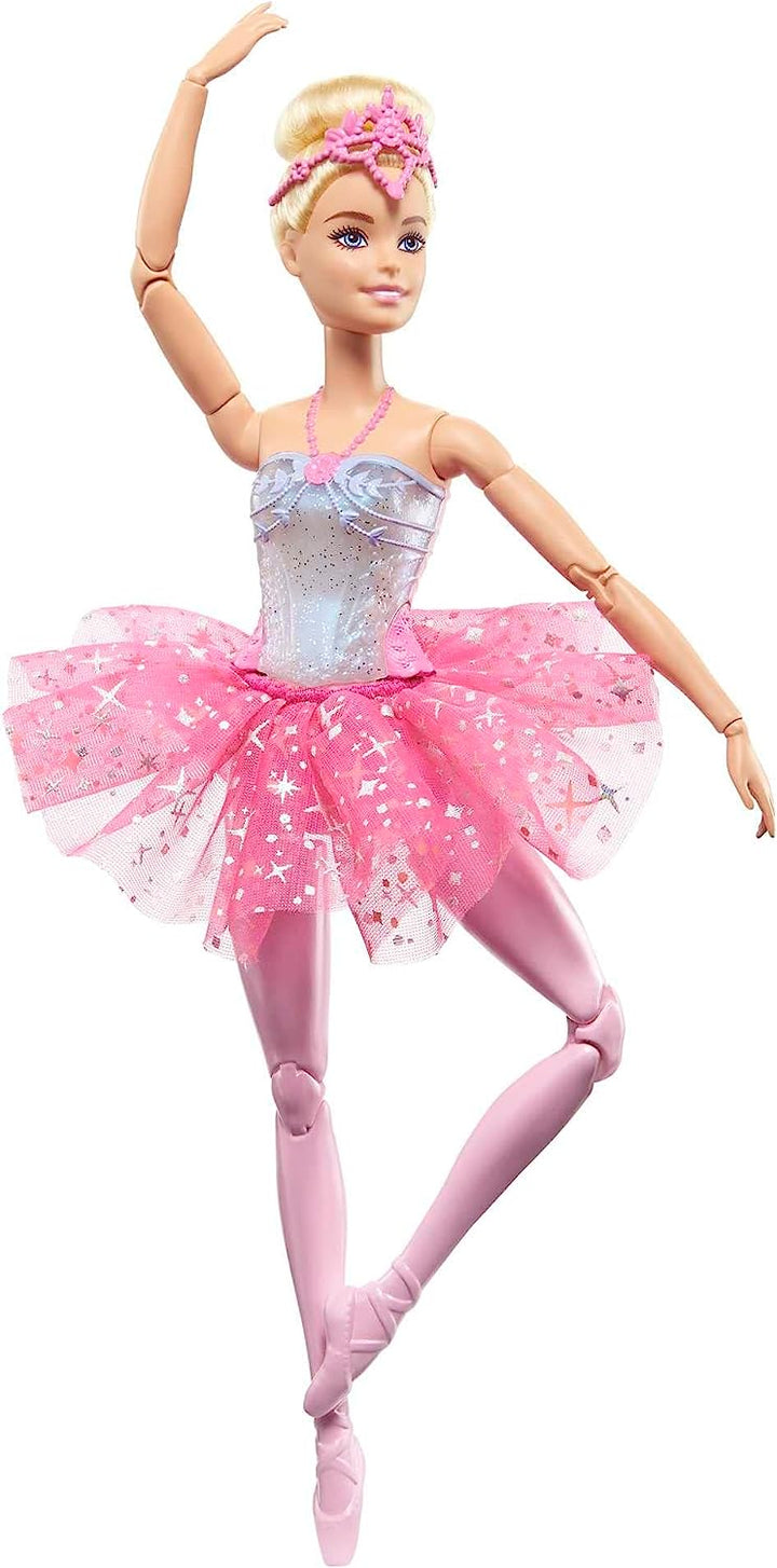 Barbie Doll | Magical Ballerina Doll | Blonde Hair | Light-Up Feature | Tiara and Pink Tutu, Ballet Dancing