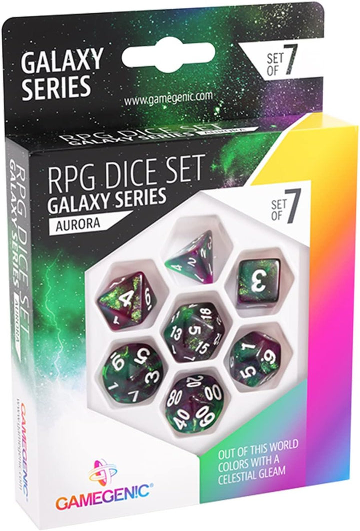 Gamegenic Galaxy Series - Moon RPG Dice (7pcs)