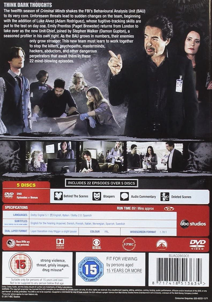 Criminal Minds Season 12 - Mystery [DVD]