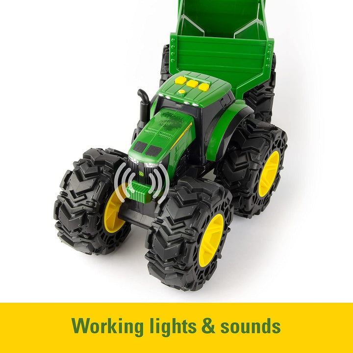John Deere Kids 736 47353 EA John Deere Lights & Sounds Tractor with Wagon