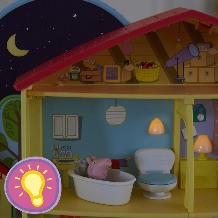 Peppa Pig Peppa’s Adventures Peppa's Playtime to Bedtime House Pre-school Toy, Speech, Light and Sounds, Ages 3 and Up