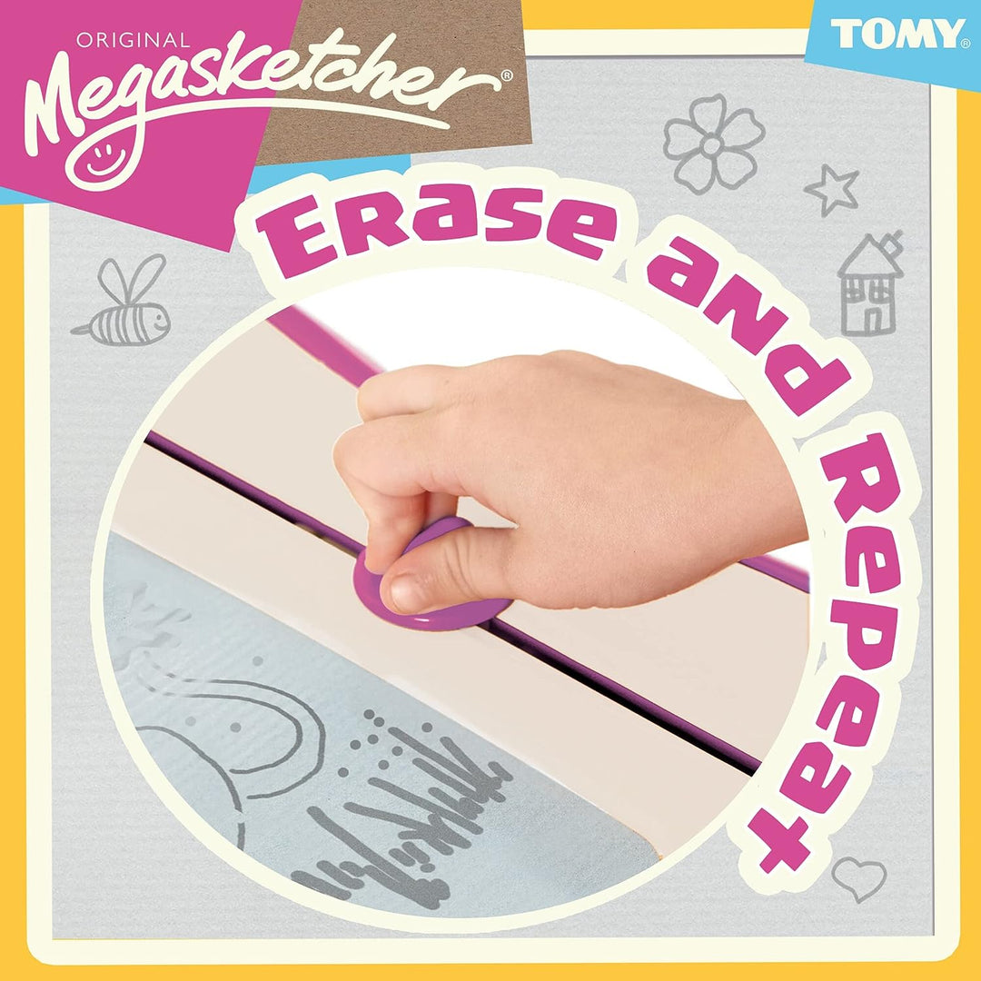 Megasketcher Tomy Games E73512 Magnetic Drawing Board, Purple