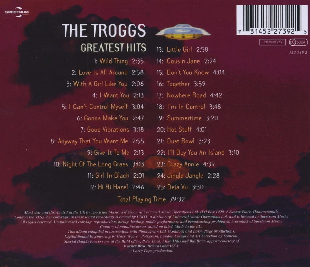 Greatest Hits - Troggs  [Audio CD]