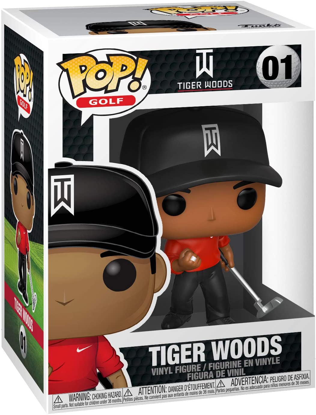 Tiger Woods (Chemise rouge) Funko 44715 Pop! Vinyle #01