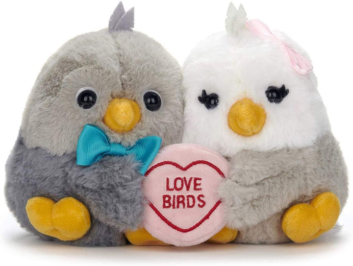 Love Hearts 18cm 7" Love Birds Plush Toy
