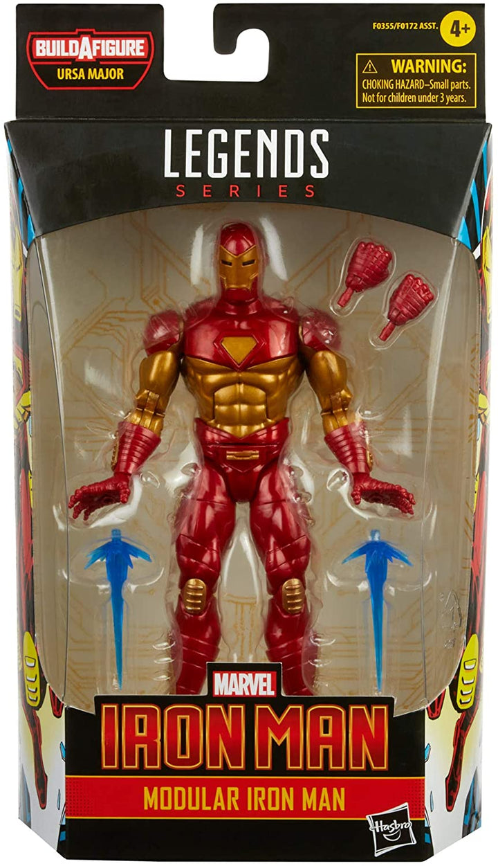 Hasbro Marvel Legends Series 6-inch Modular Iron Man Action Figure Toy, Includes 4 Accessories and 1 Build-A-Figure Part, Premium Design and Articulation Multicolor, F0355 Multicolor, F0355