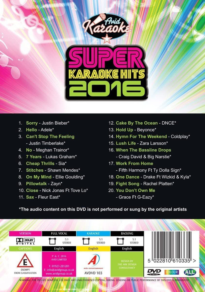 Super Hits 2016 [DVD]