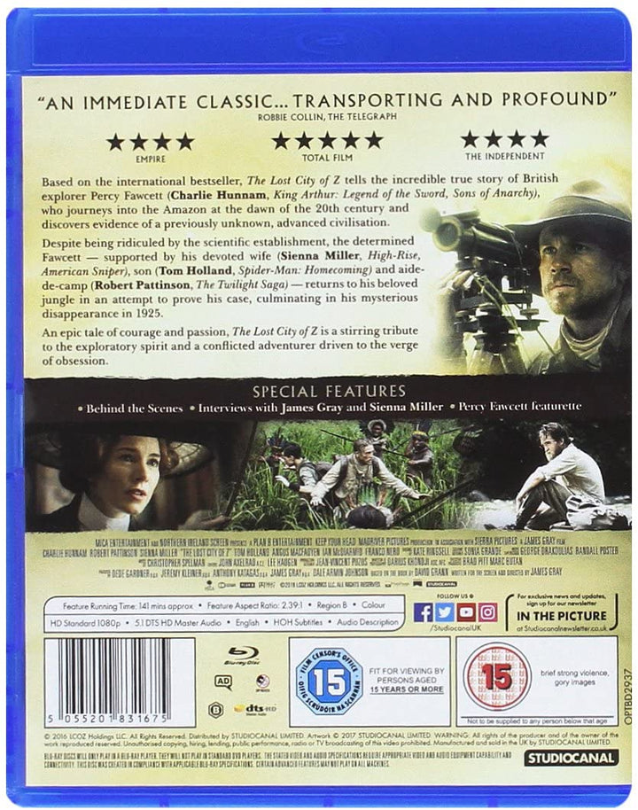 The Lost City Of Z [Blu-ray]