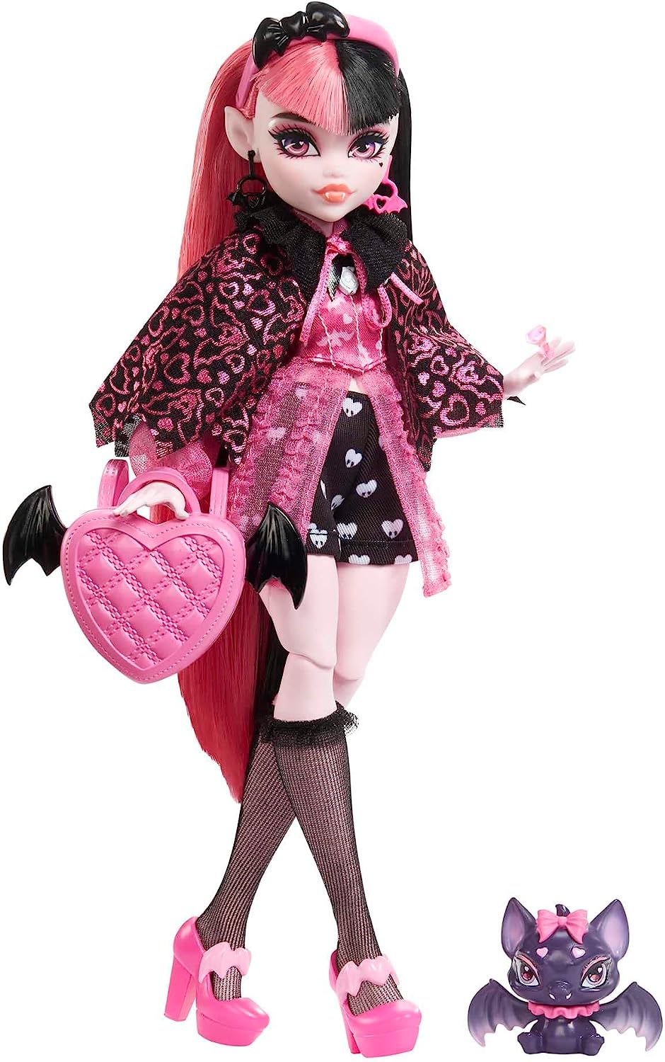 Monster High Doll, Draculaura with Accessories and Pet Bat, Posable Fashion Doll