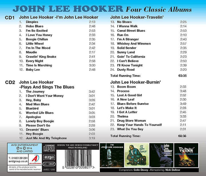 Four Classic Albums (I'm John Lee Hooker / Travelin' / Plays And Sings The Blues / Burnin') - John Lee Hooker  [Audio CD]