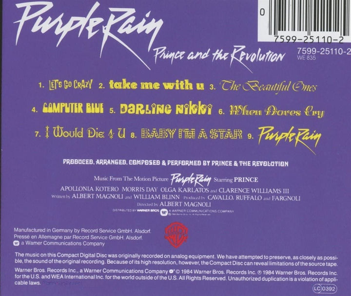 Purple Rain - Prince [Audio CD]